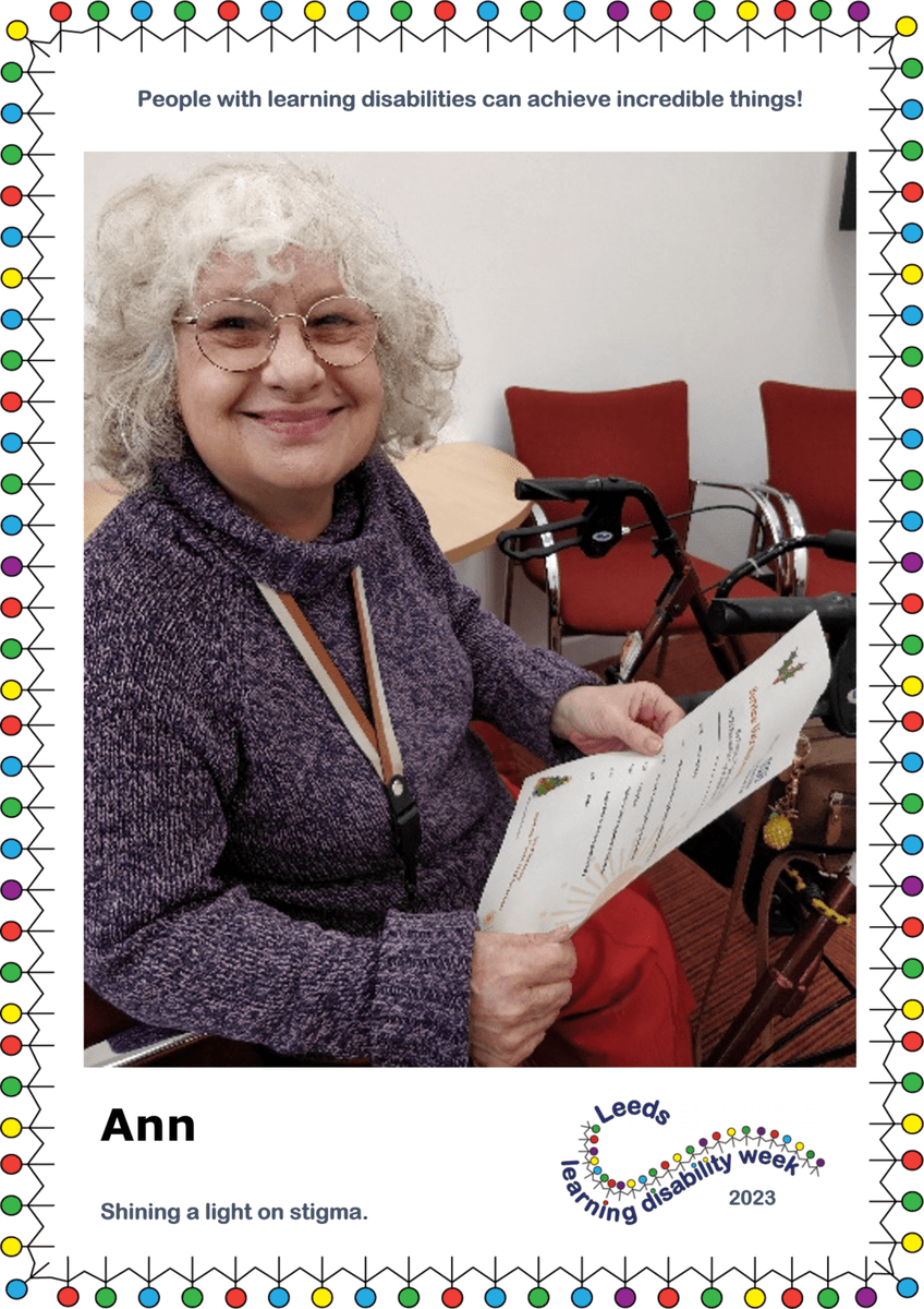 LeedsandYorkPFT's tweet photo. Ann talks about involvement for #LDWeek: "I enjoy all the things I do to help the Involvement Team. I like helping people &amp; talking to them about the things they do. I am proud of all the friends I have made."

To find out more visit
👉 https://t.co/MffBWNJiMv

#EndStigma https://t.co/ZpYtBCrpdy