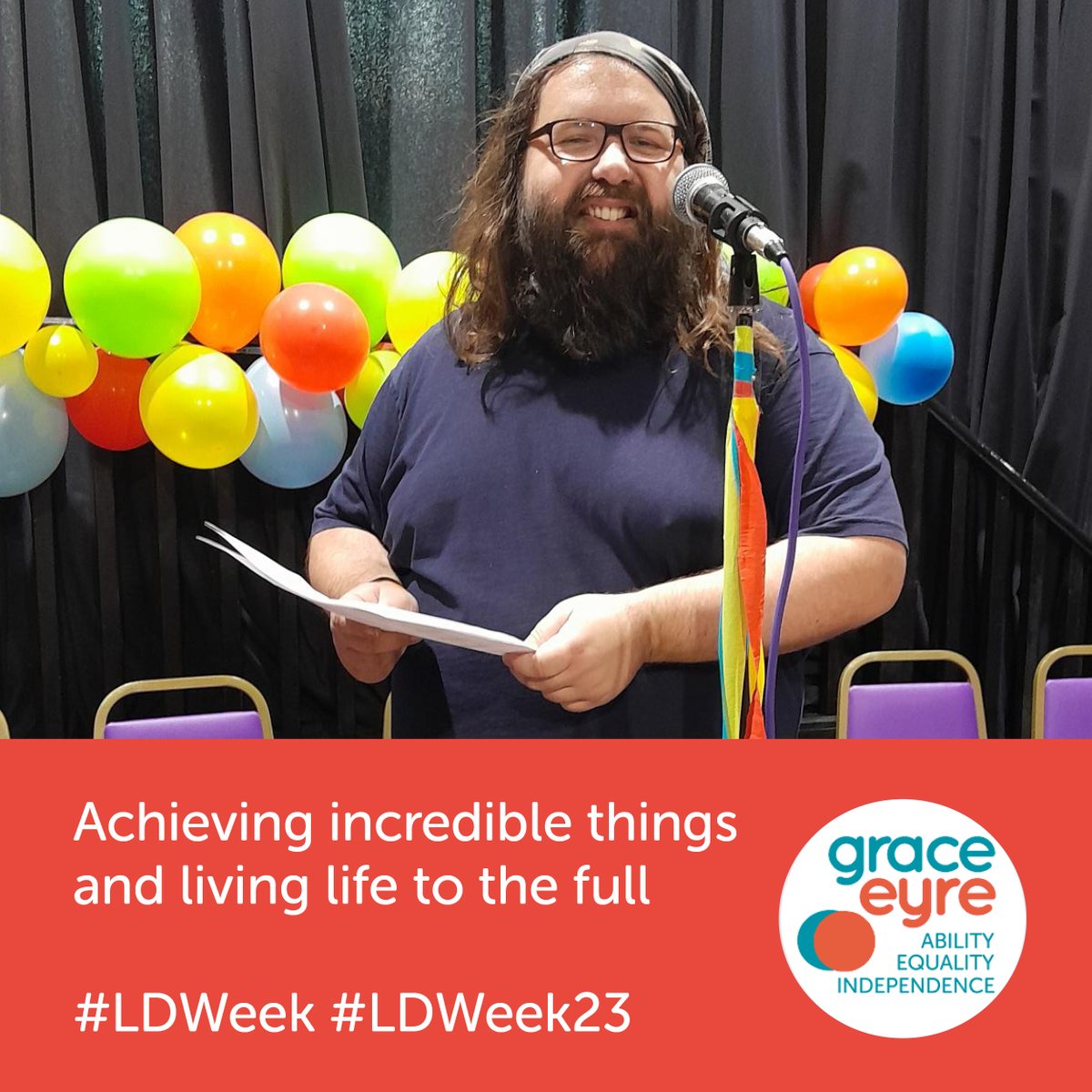 GraceEyreF's tweet photo. Ben is now Grace Eyre's new Events Project Worker. 🎉

"I'm really looking forward to working with the new Events Team to create an extravaganza of events in Brighton!"

#GraceEyre #GraceEyreFoundation #LDWeek #LDWeek23 https://t.co/c5v7oeu4M6