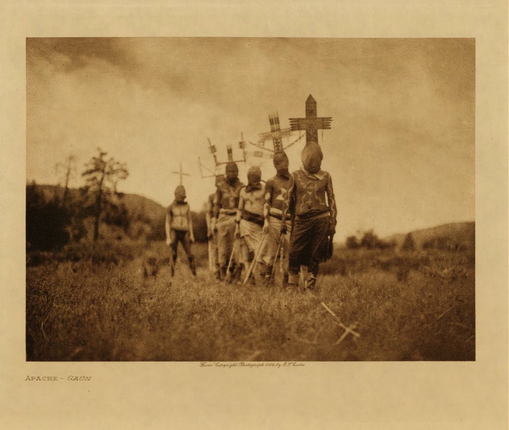 Apache Ghost Dance ceremony, taken by Edward Curtis circa 1906.