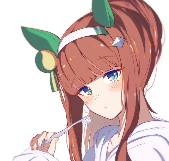 手癖で気づけば斜線描いてる #ほっぺの斜線は可愛い #ウマ娘