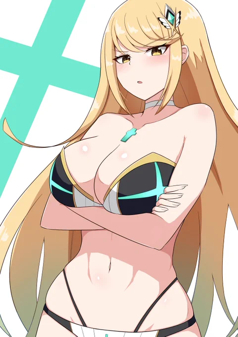 暑すぎるので水着ヒカリ #ゼノブレイド2 #XenobladeChronicles2