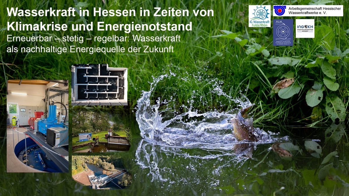 „#Wasserkraft in Hessen in Zeiten von #Klimakrise- &amp; #Energienotstand“

Podiumsdiskussion als Hybridveranstaltung mit Vertretern aus Politik &amp; Wissenschaft am 04. Juli 14-16:00 Uhr

Beteligen Sie ich für mehr Klima- und Artenschutz:
wasserkraft-in-hessen.de/veranstaltungen