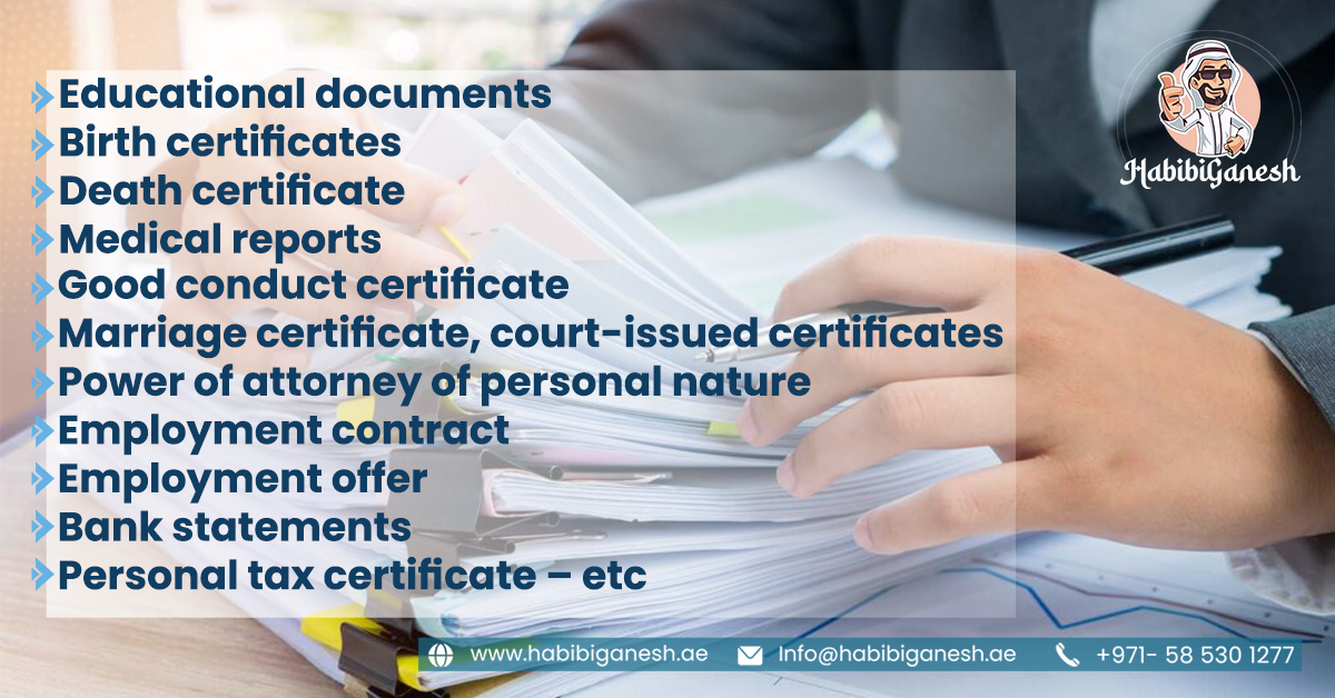 What individual affairs documents does habibi ganesh company provide?

Please feel free to contact us to help you immediately:  +971 58 530 1277
info@habibiganesh.ae

#medicalreports #marriagecertificate #employmentcontract #servicesdocuments #uae #habibiganesh #employmentoffer