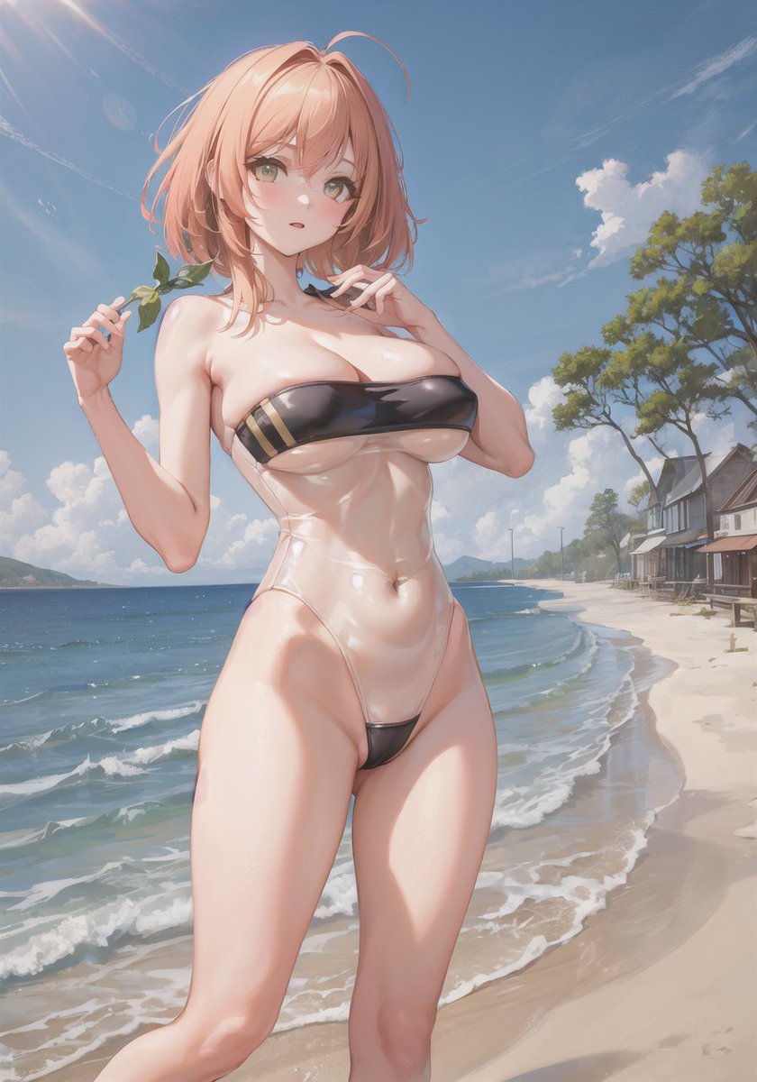 Hot day 😎 #animegirl #grisswimsuit #AIArtworks
