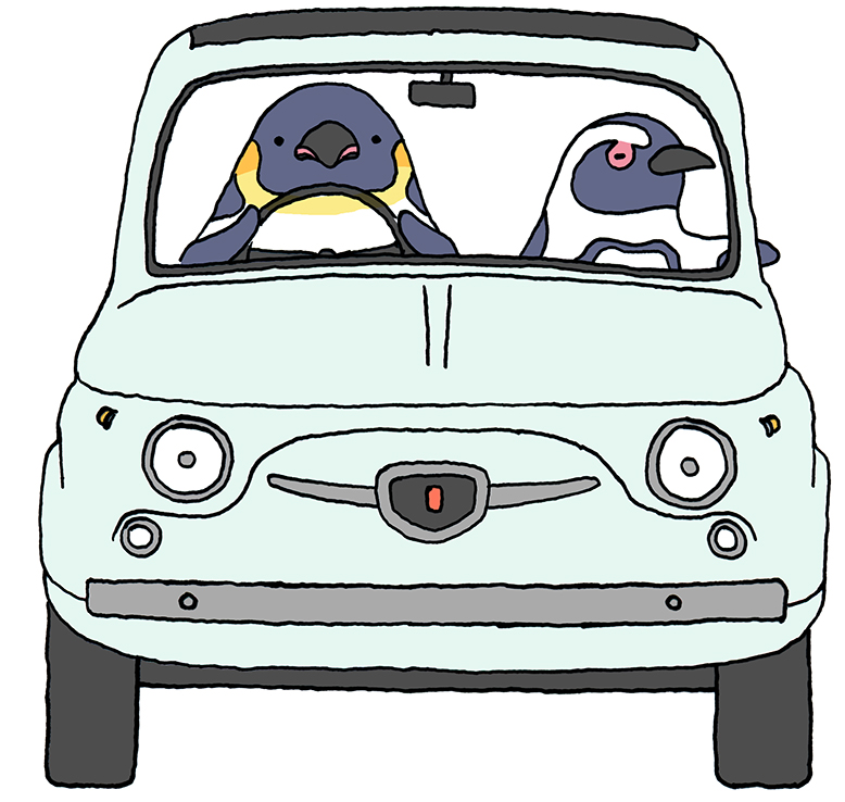 penguin vehicle focus motor vehicle ground vehicle no humans car white background  illustration images