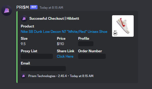 cantaddtocart's tweet photo. Thanks @PrismAIO @FzlipeAIO @LiveProxies https://t.co/Jx2vtXmfFn