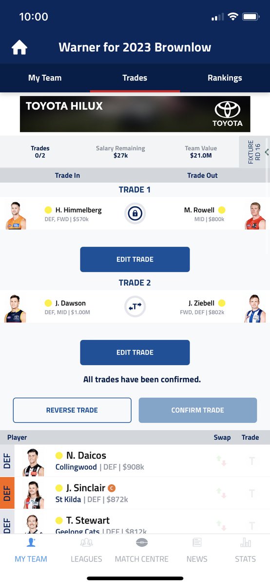 #AFLFantasy <a href="/RoyDT/">Roy</a> <a href="/DunkleysDonuts/">Jake Milka</a> <a href="/Lemon_DT/">DT Lemon</a> 
Lots of options I know. But which looks more appealing to you?