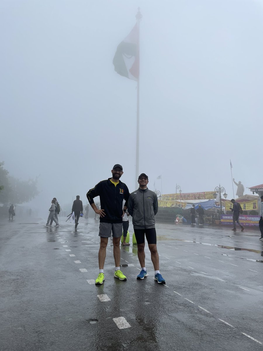 Chaturved's tweet photo. A morning spent on Shimla Mall Road!! Beautiful weather, Brkfst at Iconic ICH and few clicks with local kids. 
MashobaraRun didn’t happen due to heavy rain and landslide in the mountains. 
Mixed feeling at the end of a 4-day trip. 
#BootCampYellow @BootCampYellow https://t.co/oS8ASlXAuo