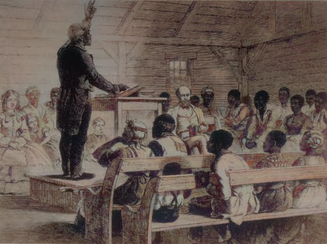During the era of slavery, some slave owners permitted enslaved individuals, particularly those who were skilled or knowledgeable in religious matters, to preach to their fellow enslaved Africans within certain boundaries.

1/4