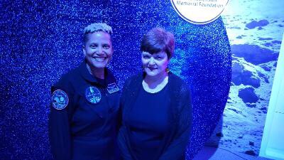 scicrzy's tweet photo. I ran into a former Infiniscope Advisory Board member at Space 2023. @CCgirt @infiniscope https://t.co/GOtii60L2a