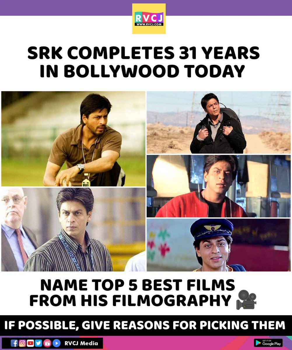 QRT of Top 5 Best Films of SRK
#31YearsOfSRK #31YearsOfSRKInBollywood #ShahRukhKhan
