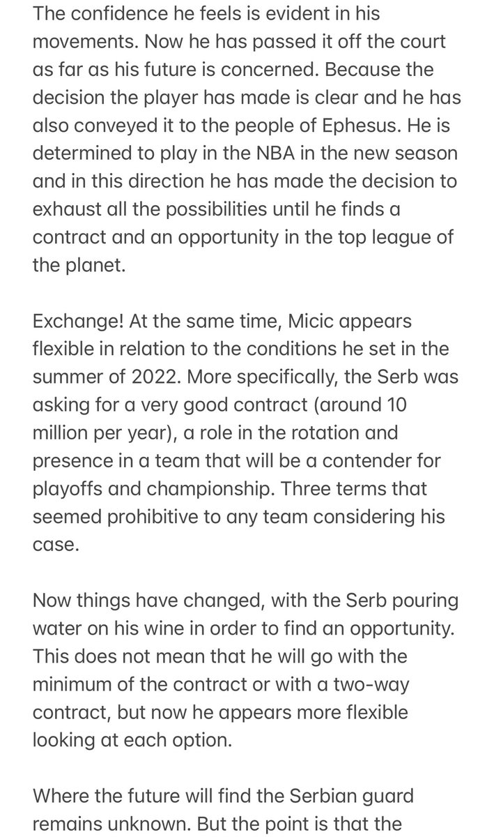 CAlmanza1007's tweet photo. Not an exact science but I roughly translated the most important parts of @Tsaltas46 article about Vasilije Micic: https://t.co/6tAP3F39oP