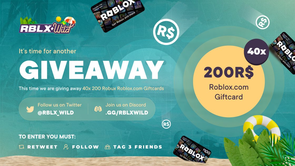40X - 200 Roblox giftcards giveaway

20 winners - 400 Robux each
To enter
Retweet & Follow
Tag 3 friends

There will be 20  winners 

We will draw the winners in 24h  

#robux #roblox #robuxgiftcard #robuxgiveaway