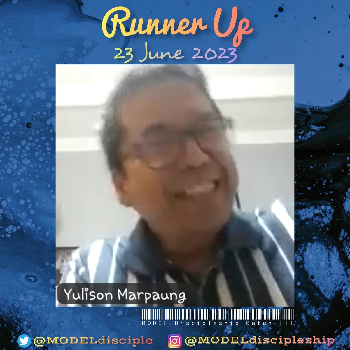 MODELdisciple's tweet photo. 3rd Week -> 23 June 2023
• #DiscipleOfTheWeek •
🎉 Mrs. #SuzanaHartini 👏
🎉 Mr. #YulisonMarpaung 👏
Discipleship 4.0
🇲 • 🇴 • 🇩 • 🇪• 🇱
#MODELdiscipleship Batch III https://t.co/gFSJB1oFKB