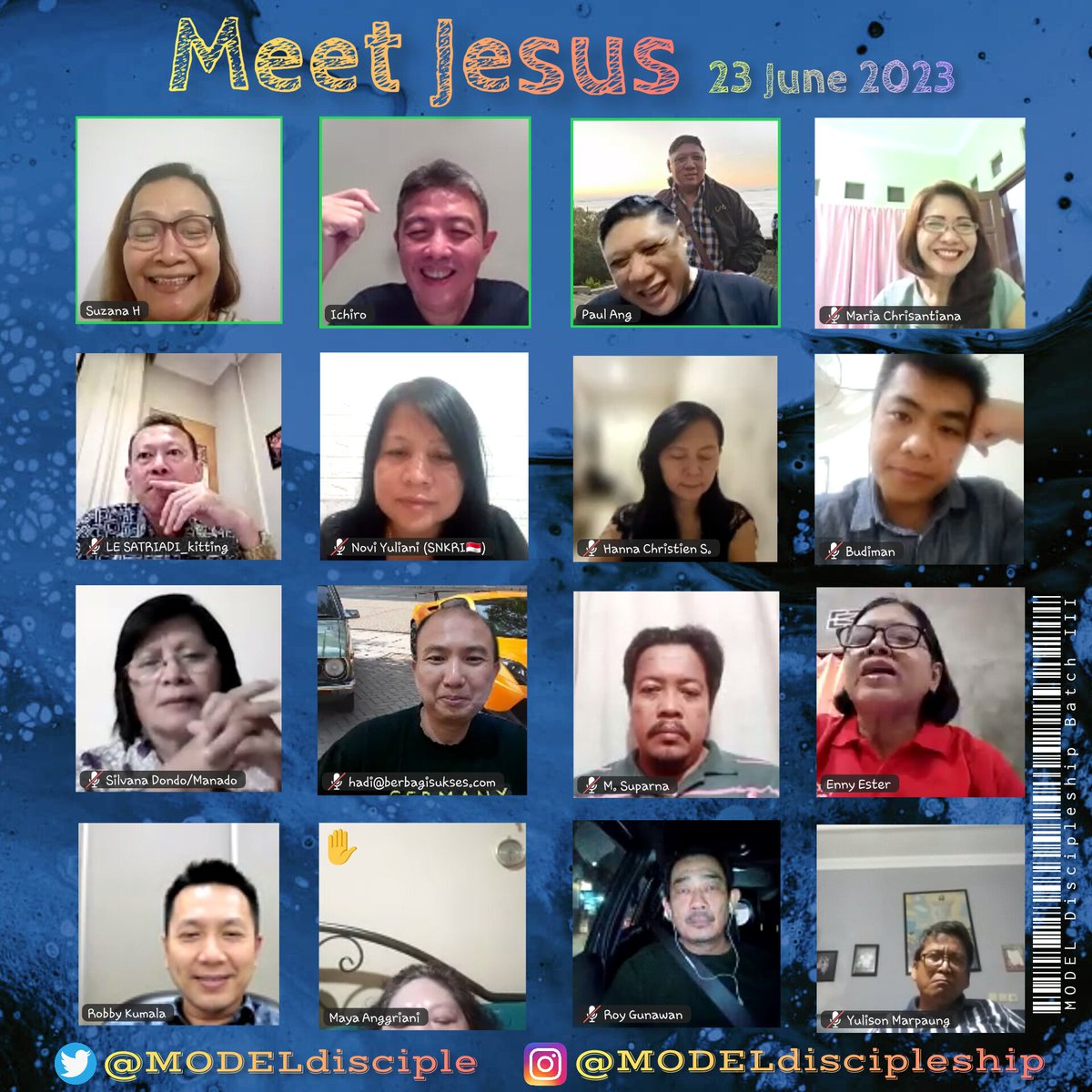 MODELdisciple's tweet photo. 3rd Week -> 23 June 2023
• #DiscipleOfTheWeek •
🎉 Mrs. #SuzanaHartini 👏
🎉 Mr. #YulisonMarpaung 👏
Discipleship 4.0
🇲 • 🇴 • 🇩 • 🇪• 🇱
#MODELdiscipleship Batch III https://t.co/gFSJB1oFKB