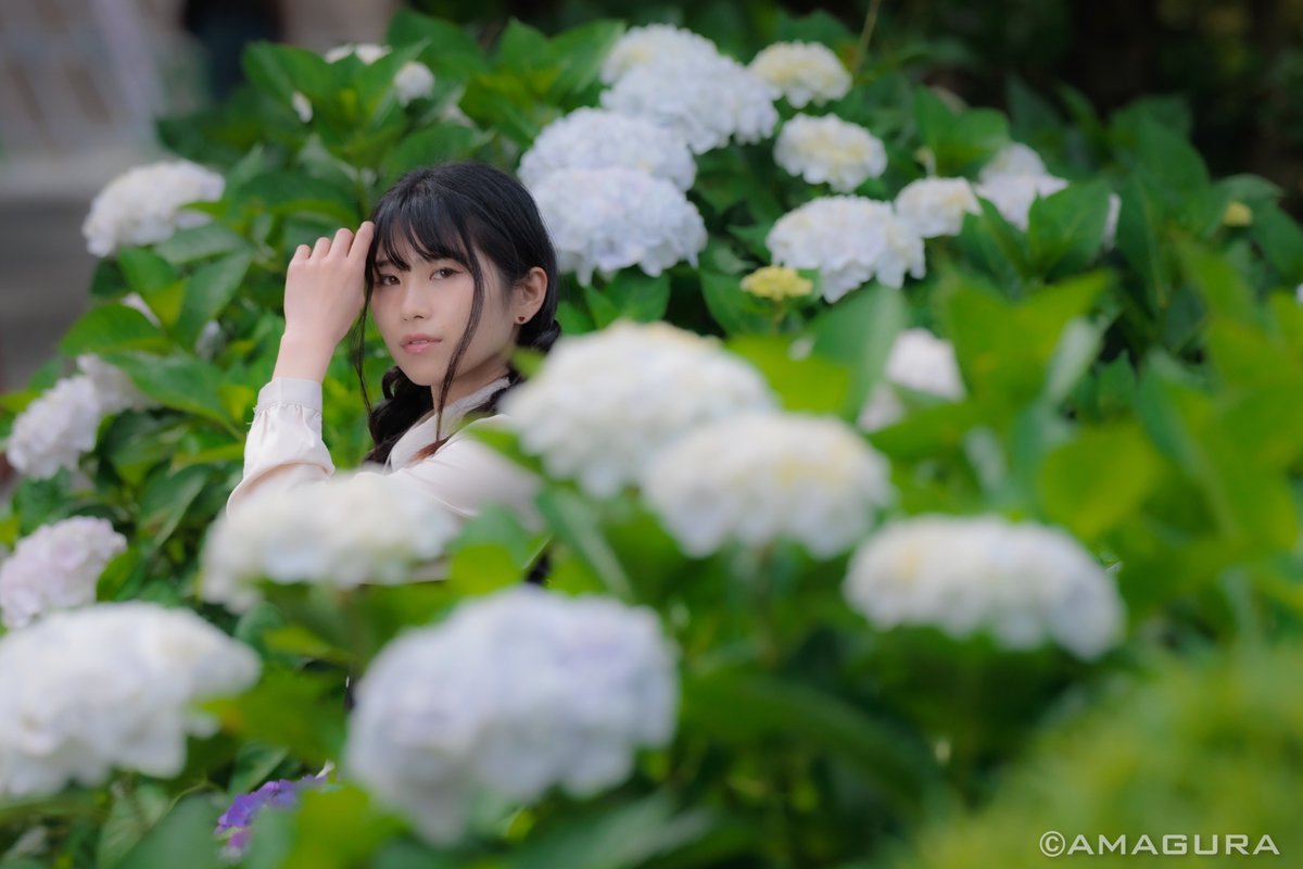 Model:エレナ(ことりプロモーション)  photo by amagura  2023.6.24　@白糸の滝(福岡県糸島市)　CANON R5　RF50mm f1.2　RF135mm f1.8 AD200
#ことり撮影会
#白糸の滝
#紫陽花
#福岡撮影会
#モデル撮影
#ポートレート
#ポートレートの好きな人と繋がりたい
#portrait
#portraitphotography