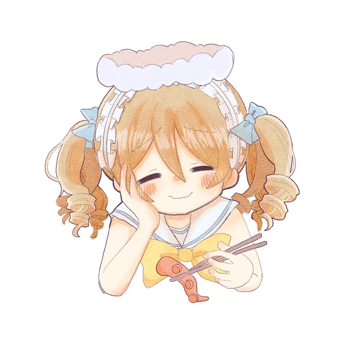ほっぺの斜線を描く時がいちばん楽しいまである #ほっぺの斜線は可愛い