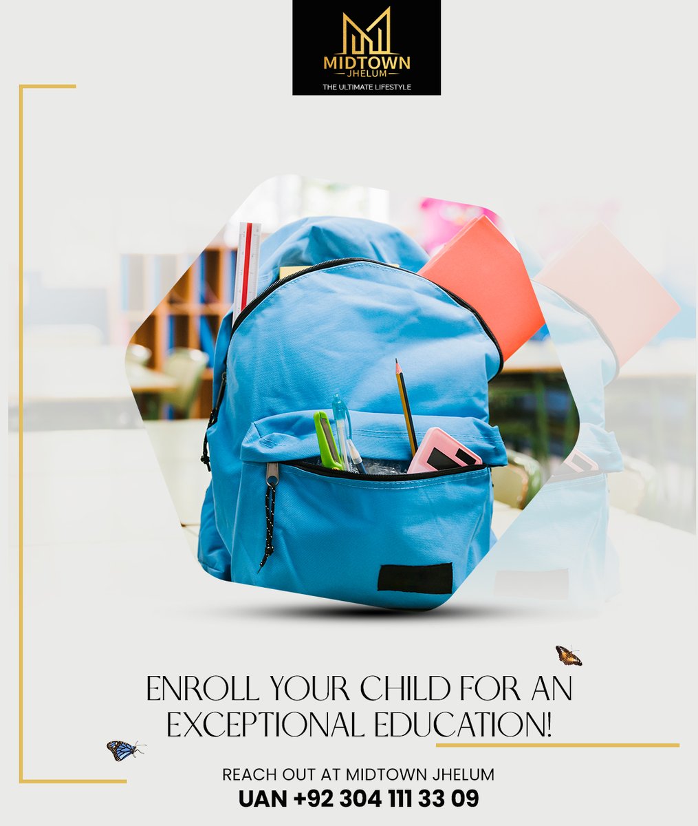 JhelumMidtown's tweet photo. Empower your child with a world-class education in a nurturing environment. Jhelum Midtown has covered top-notch schools as well. ๐๐
โ๏ธ Contact us: +92-304-111-3309
.
.
#midtownjhelum #theultimatelifestyle #jhelum #housing #property #investment #heatwave #titanicsubmarine https://t.co/HotHkPXWit