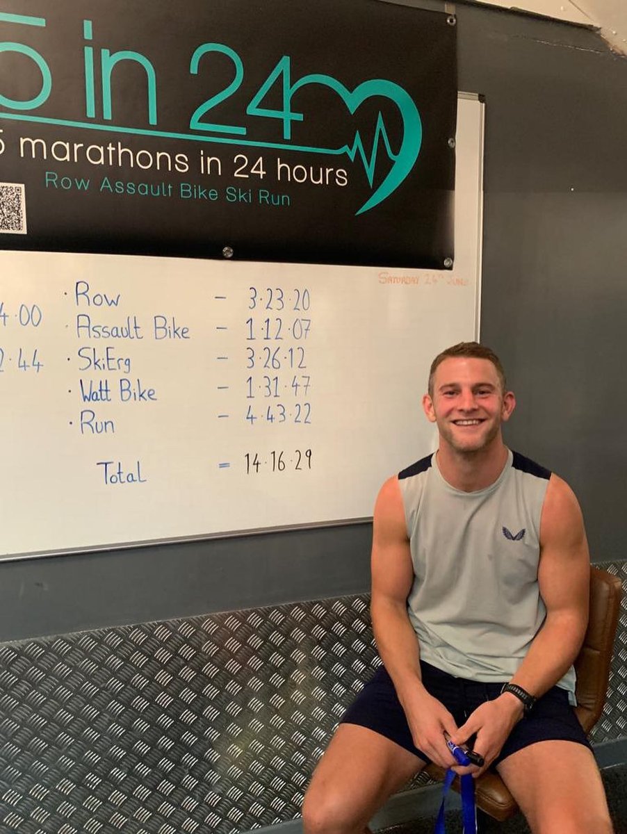 😍 He made it ‼

FIVE marathons completed in 24h ✅

Congrats <a href="/CJMulchrone/">Charlie Mulchrone</a> 🙌

#COYQ