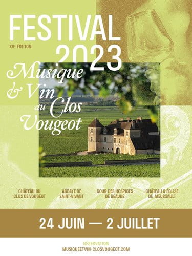 À faire dans sa vie !
Le Festival de Musique & Vin
sur les sites prestigieux du #ClosVougeot, des #HospicesDeBeaune et des alentours, c'est maintenant. Imaginez des concerts exceptionnels autour du partage et de la convivialité sur les impulsions de leurs conseillers artistiques.