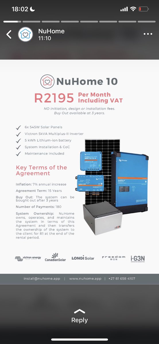 Bye bye Loadshedding with @NuHomeSA 

#Loadshedding #power #eskom #stage1 #stage2 #stage3 #stage4 #stage5 #stage6 #energyindependence #nuhome