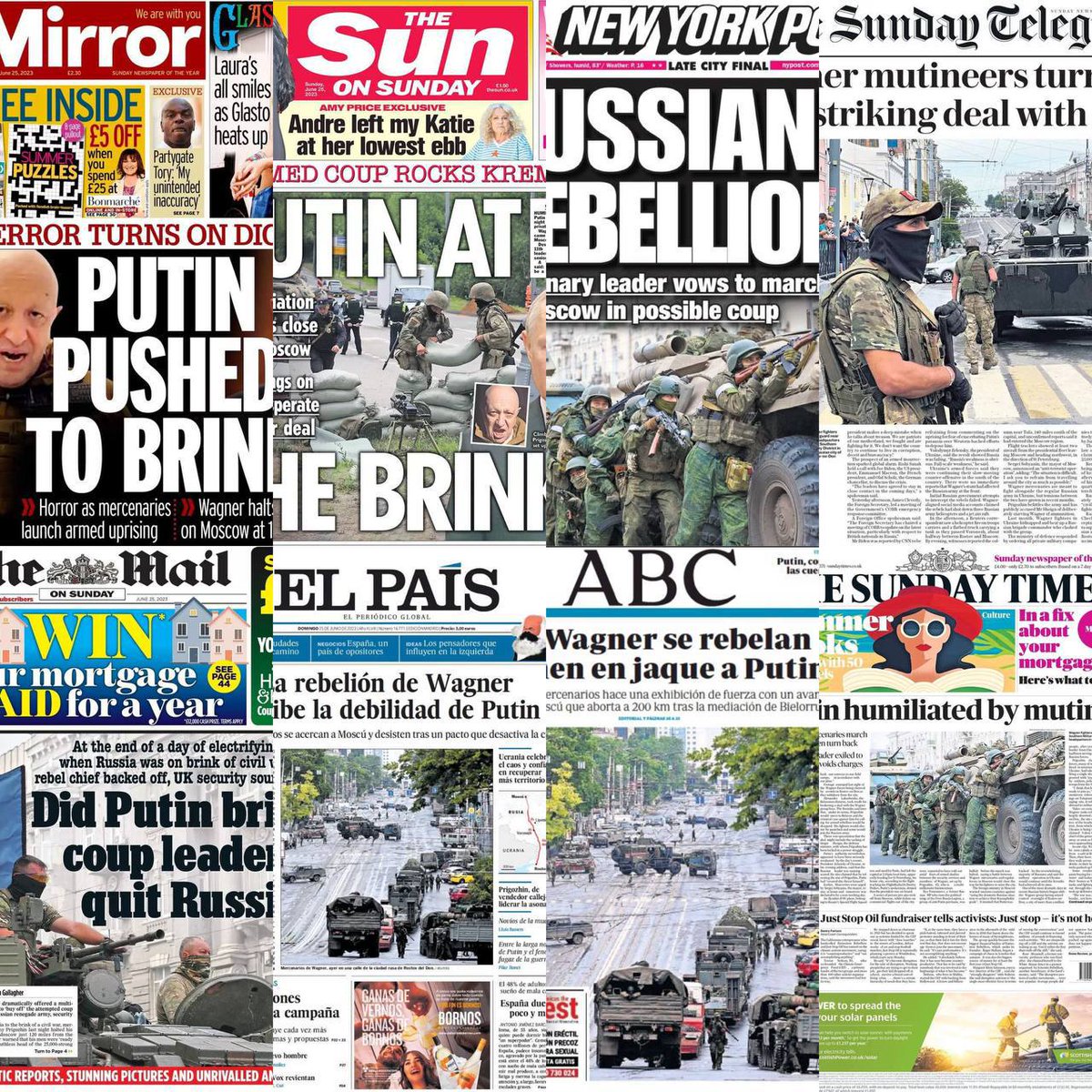 Ukrainene's tweet photo. Putin's shame is on the front pages of the world media today https://t.co/NeVlgDuMUg