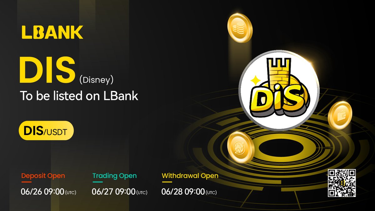 💫New #listing

🌟 $DIS (Disney) will be listed on LBank! @Distoken_xyz

[DIS] was launched by Miningtw Technology Co., Ltd., a cooperation team located in Hong Kong and Taiwan.

👀 Details: support.lbank.site/hc/en-gb/artic…