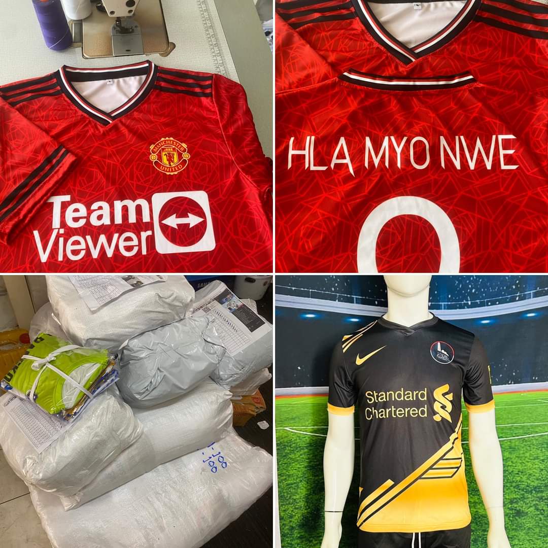 SoneAung78623's tweet image. You can order sport shirts.

Making numbers, Names and club Logo. Sending it within 5days.
You can order anything designs.

#Aung Pyae Sone