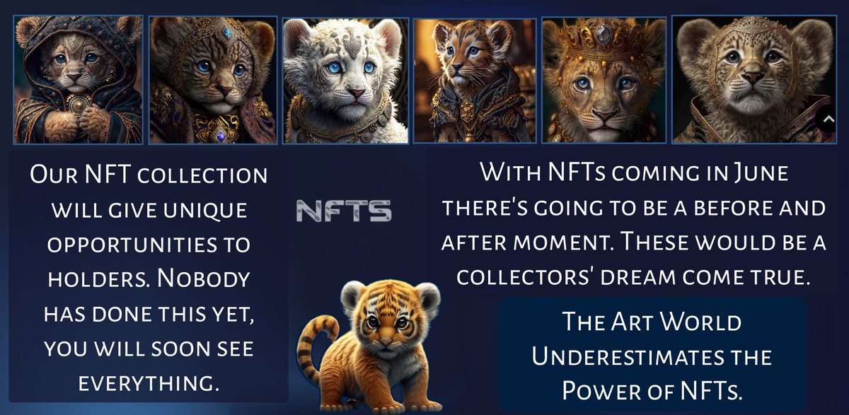 Devy_Rossalita's tweet photo. @nftsofiawhite This year, #BabyBNBTiger or @BabyBNBTiger is poised to create new millionaires!

14k+ holders ✋
80m+ mcap 🚀
Liquidity locked for 5 years 🔐
Buybacks &amp; burns 🔥
NFTs &amp; Philanthropy ❤️

You can ask Tiger Cub yourself ➡️ https://t.co/Y7Ci4UX8iC https://t.co/5oQBtOIWad