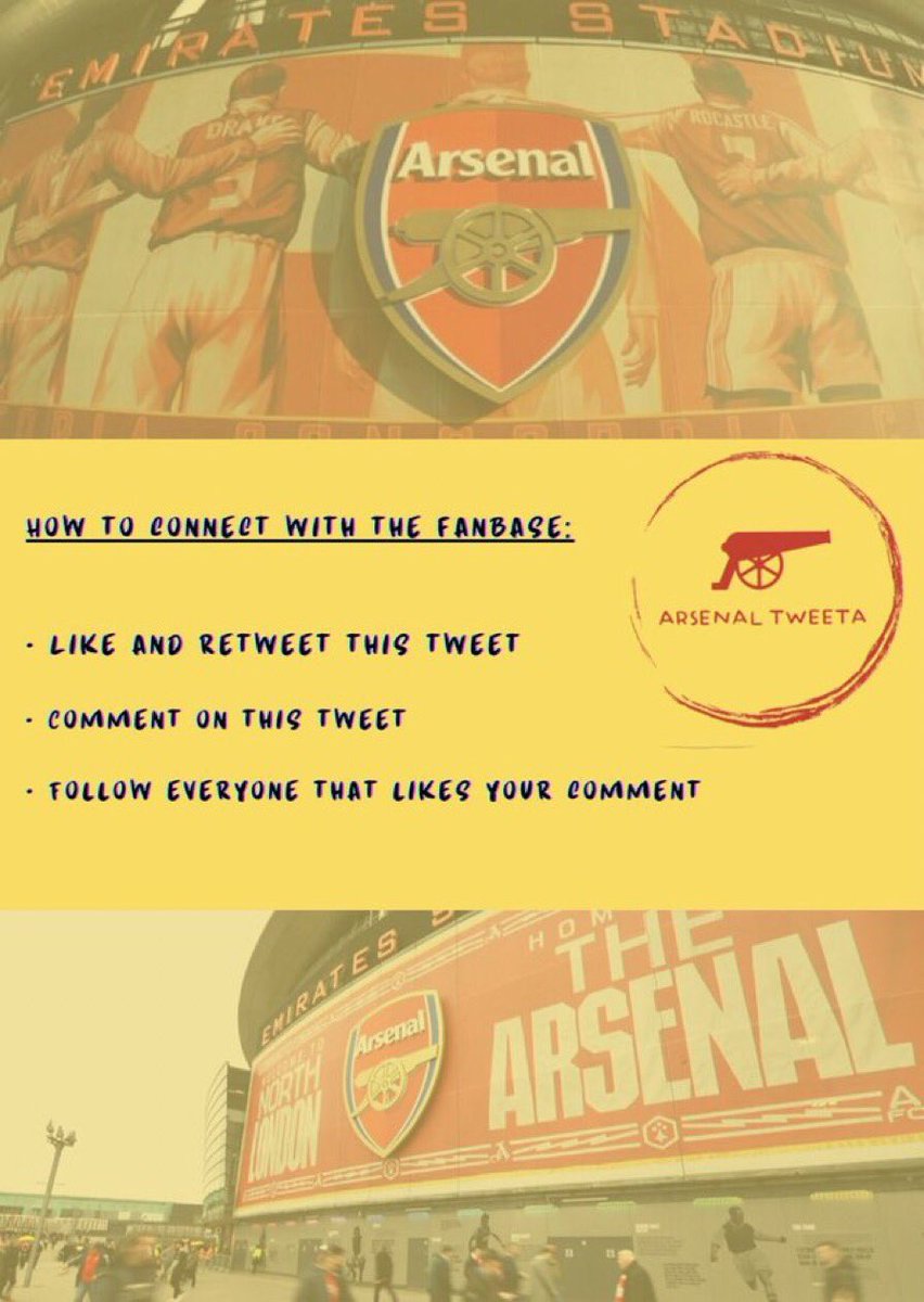 Are you trying to connect with more Arsenal fans on Twitter?

#AFC #arsenalfollowtrain