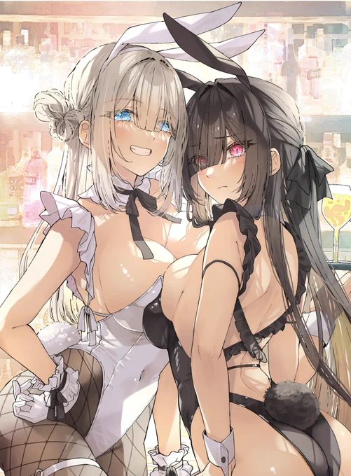 いちゃいちゃバニーちゃん達  #百合の日