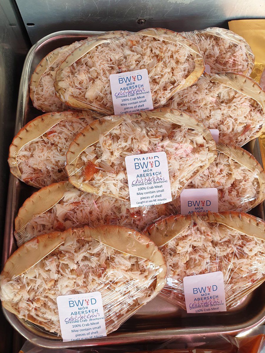 Fresh Abersoch dressed crab in today 🦀 🦀
Crancod ffres Abersoch I fewn heddiw 🦀 🦀