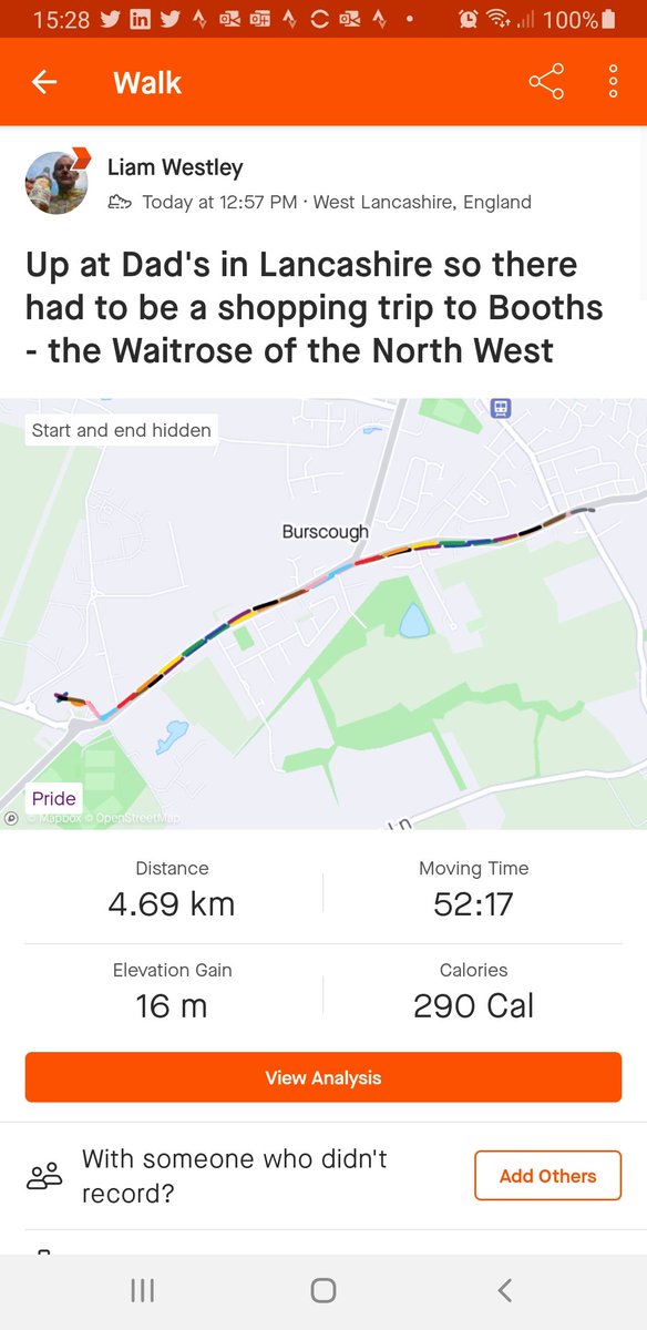 westleyl's tweet photo. Up in Lancashire for the weekend so no cycling, but can include a stroll to the shops. Supporting Guys Cancer Charity with Freemarket. #FMGoTheDistance @wearefreemarket @GuysCancerC https://t.co/NTobwE543N
