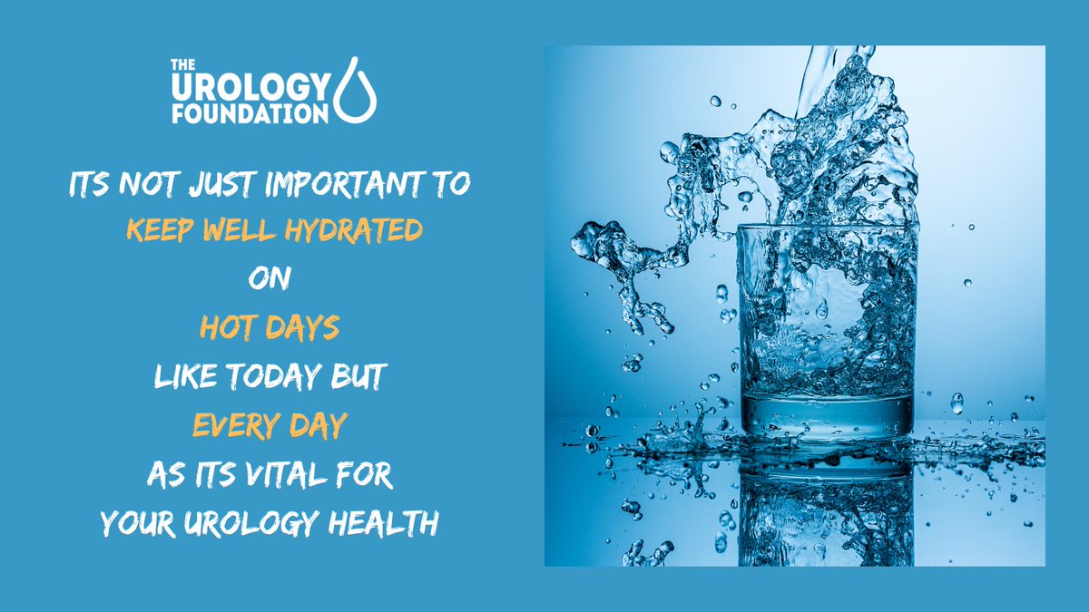It's important to keep well hydrated on hot days like today, but also every day because it is vital for your urology health  #urologyhealth #keephydrated #haveaglassofwater #hydration #TUF #hotweather #everyday