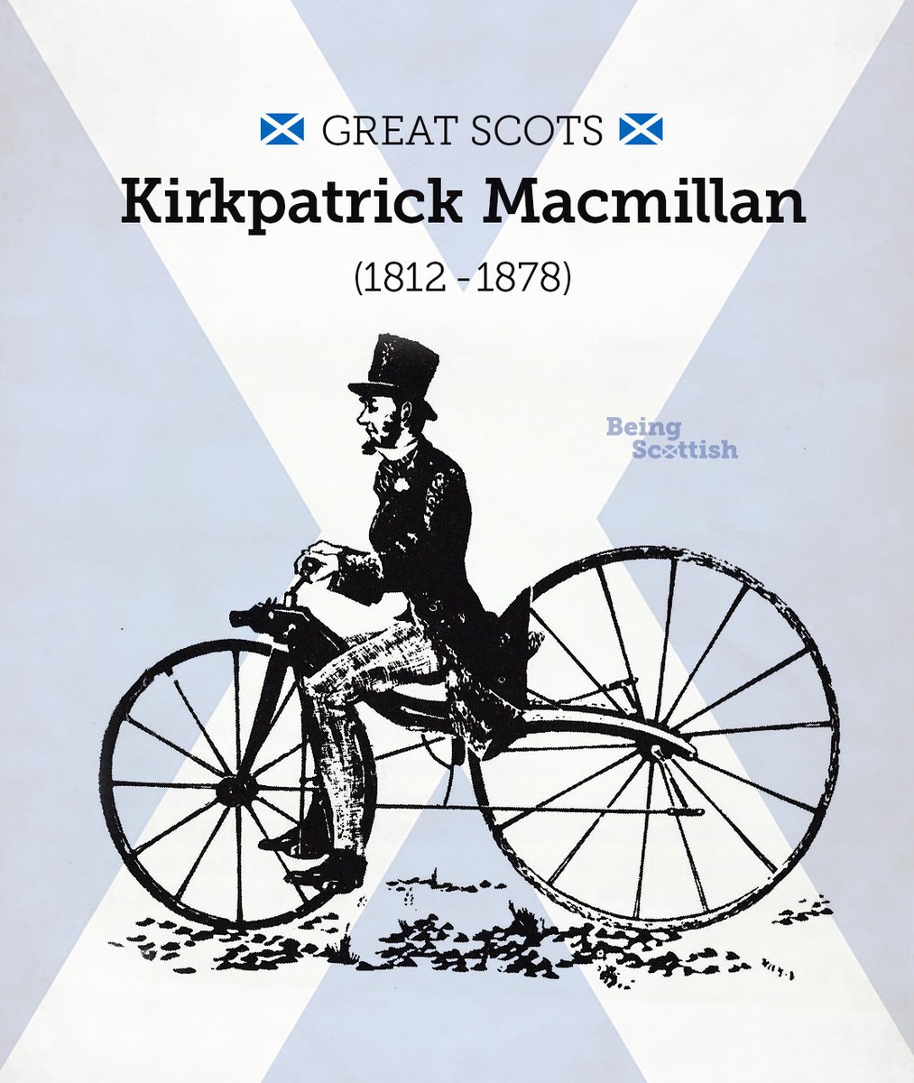 On this day in 1842: Scottish blacksmith and inventor Kirkpatrick Macmillan tested the world's first pedal bicycle. He rode it 68 miles, over two days, from Dumfriesshire to Glasgow. He also landed himself a 5 shilling fine by hitting a pedestrian in the Gorbals. Ouch 💥