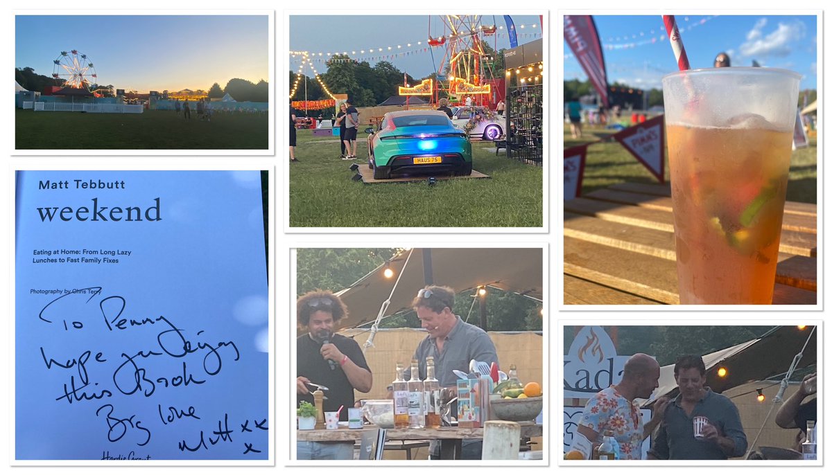 Had such a good evening at #PubInThePark @matt_tebbutt @TVsAndyClarke @shropshirelad83 @simonthebutch @HariGhotra were amazing to see. 👨‍🍳🍖🥙🥘🥩🫓🍹🍹 And the weather was fab! 😎🥂