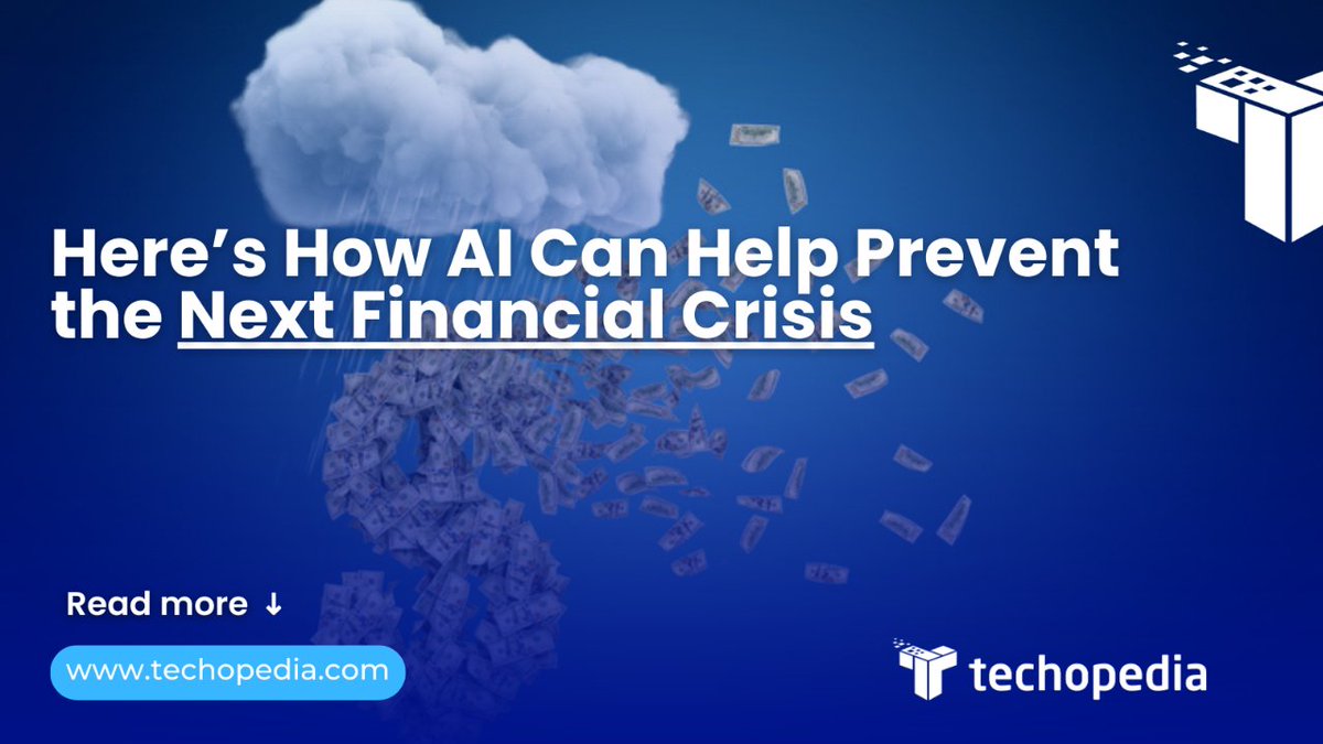 techopedia's tweet image. By leveraging AI, financial institutions can enhance their ability to navigate challenges and mitigate risks.
Learn more: my.mtr.cool/jvqlfrlyoi

#AIforFinance #FinancialCrisisPrevention #RiskMitigation #DataAnalysis #AIinBanking