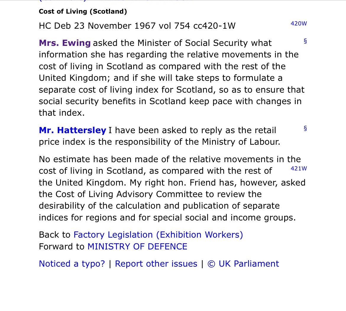 JoanMcAlpine's tweet photo. In @Sunday_Post column today I explore #hansard to show how #winnieewing as new MP in 1960s was laser focussed on linking independence to economic issues facing majority of Scots. Lessons for todayโฆHer first question was on Cost of Living! ๐ https://t.co/YM8V2c0u4b