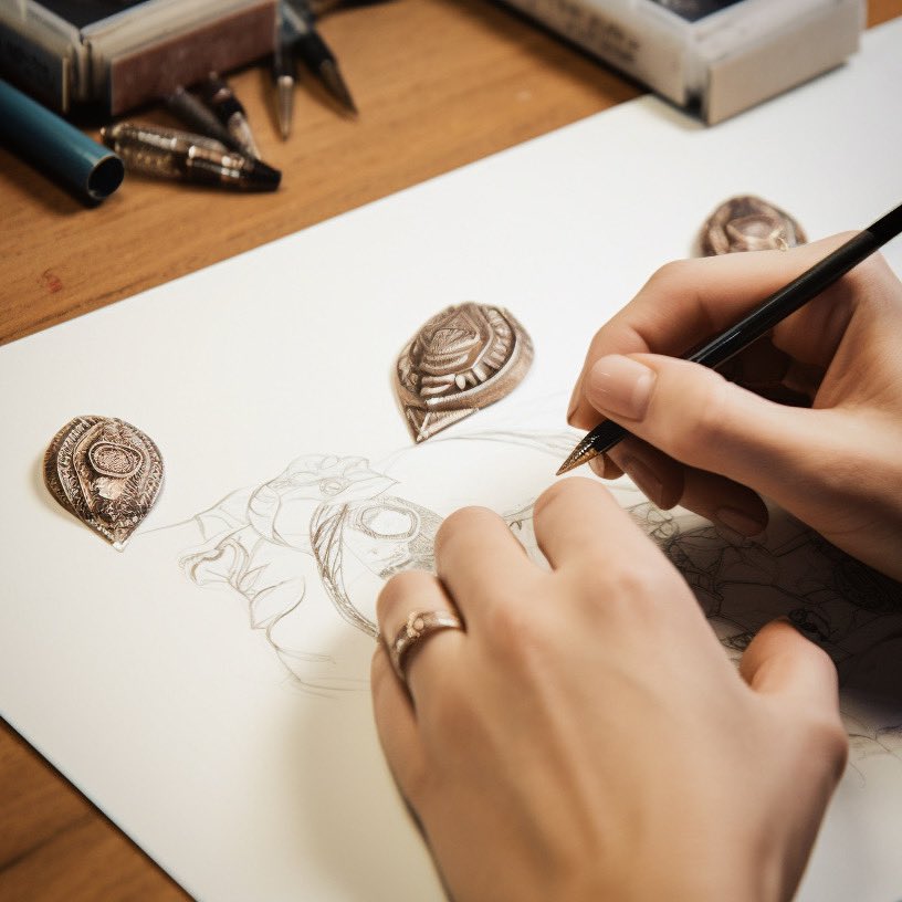 JEWELRESOURCES's tweet image. Crafting dreams into reality, one sketch at a time. Stay tuned for our exclusive look into the design process, where imagination meets artistry. ✏️💍 #BehindTheDesign #JewellerySketching #CreationInProgress