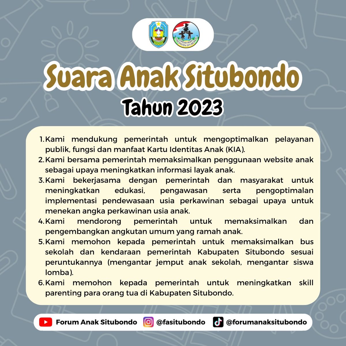 Forum Anak Kabupaten Situbondo tweet media