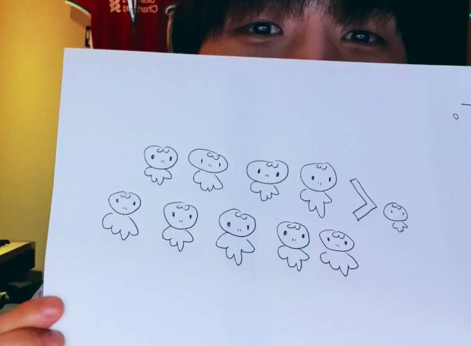 lukexizzle's tweet photo. ANSWER: HYUNGGU 😂
 ㄴ there at 9 (gu) people bigger/older (hyung) than the smaller one! https://t.co/8Xi9yooKYa