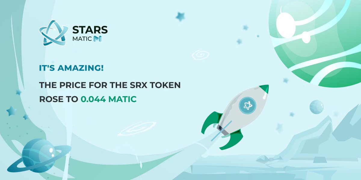 Exciting news for all STARS (SRX) token holders!  The SRX token price has reached 0.044 MATIC, with further growth expected after listing on top exchanges like Binance, Coinbase, and Kraken. Exchange tokens on exchangestars.com and join the upcoming DICE MATIC game in July