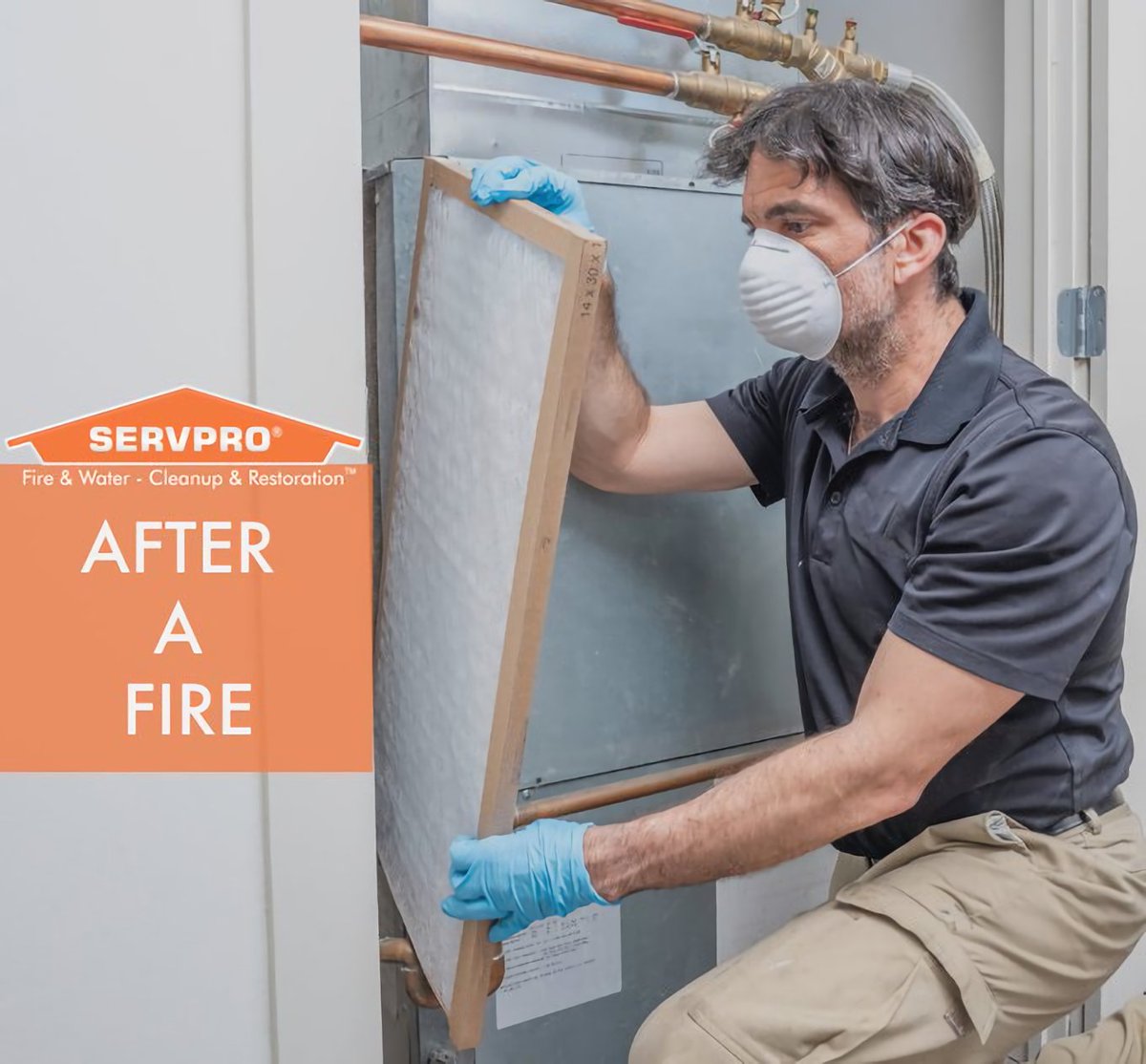 The list of things that need to be done after a house fire is long, but some are more critical to complete than others. 

For example, the HVAC system shouldn't be used until all air filters throughout the house are replaced. Soot captured within can be spread otherwise!
