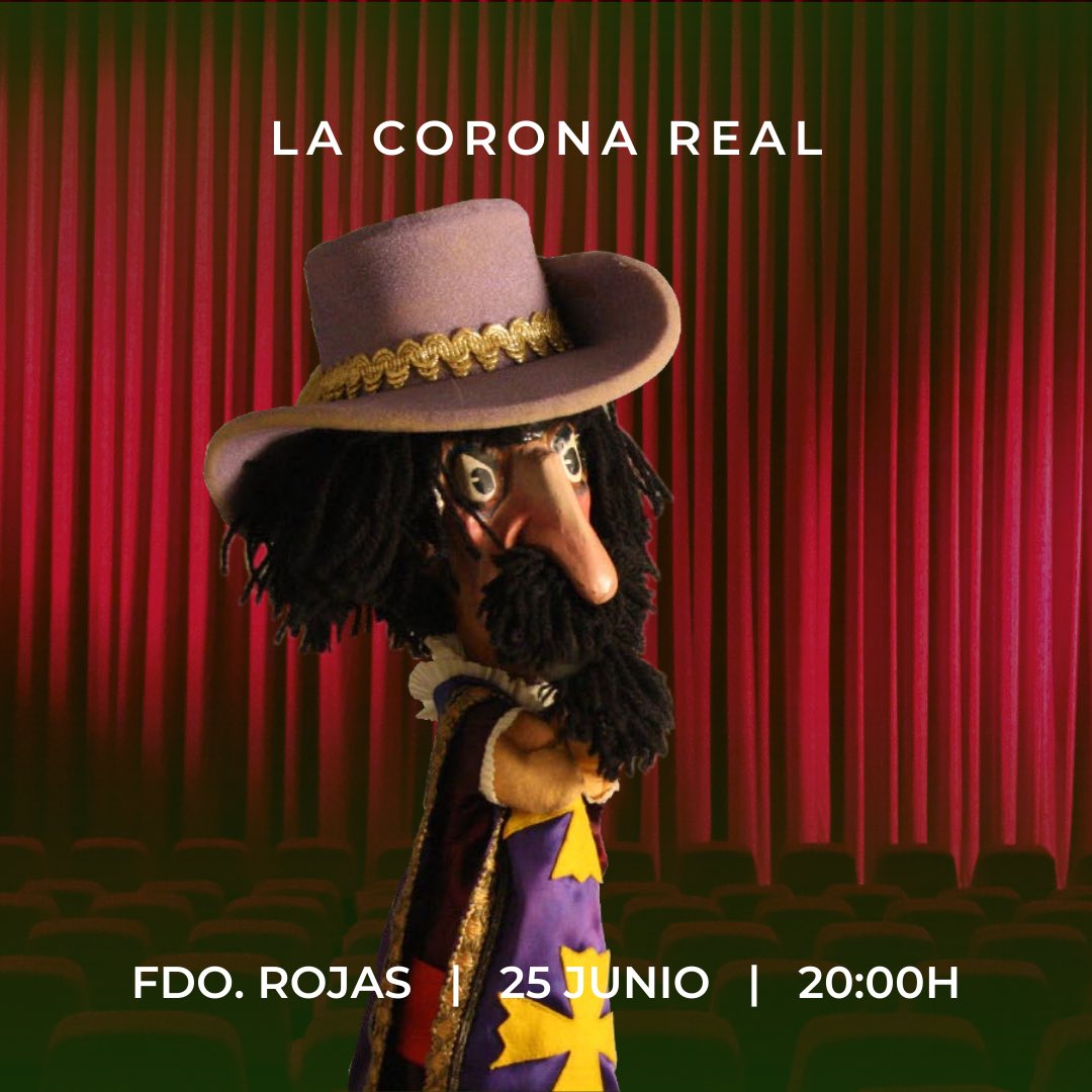 ¡Hoy, nueva representación! 
🕗 20:00 horas 
🏫 Colegio Fernando de Rojas
🎭 «La corona real»
