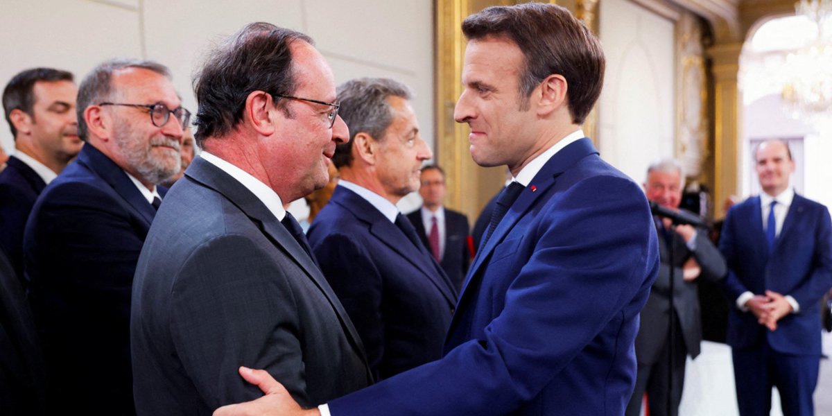 François Hollande 'l'ennemi de la finance' (sic) a réussi à propulser un banquier à la tête de la Nation. 
#MacronDemission