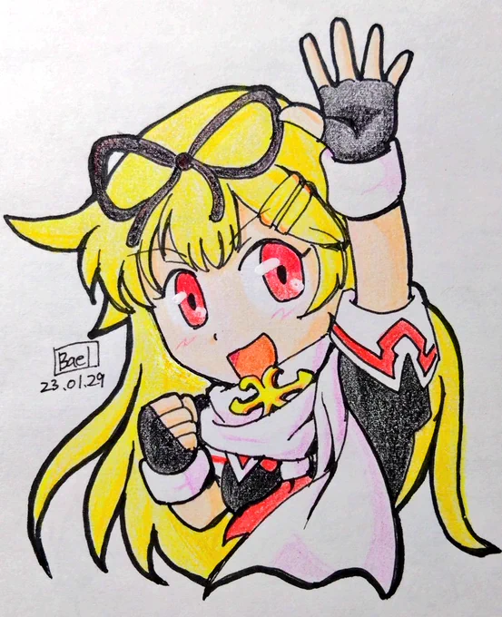 #ほっぺの斜線は可愛い あー、無意識に入れてる時あるわ