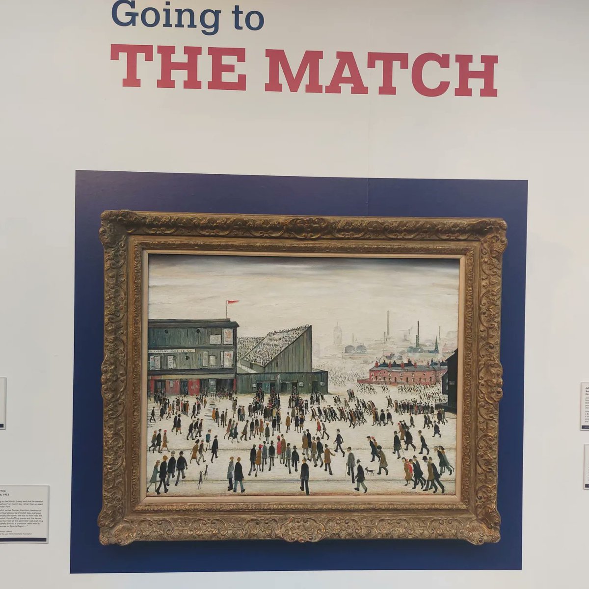 paulmcparlan's tweet photo. Visit to Bolton Art Gallery yesterday to see Lowry's iconic "Going to the Match". Such a brilliant + unique piece of football artwork. #goingtothematch https://t.co/Nmda5LSZ6q