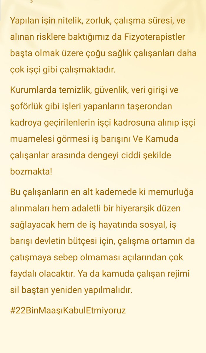 Bu nasıl bir gelir adaleti dayııı!
Lise mezunu sürekli işçi güv. görevlisine, üniversite mezunu polisten
Sürekli işçi Temizlik personeli, sağlık lisans mezunu sağlık profesyoneli Fizyoterapist, hemşireden nasıl fazla yıllık kazanç verilir?
Bu hangi vicdana sığar? #MemurunZamAnı