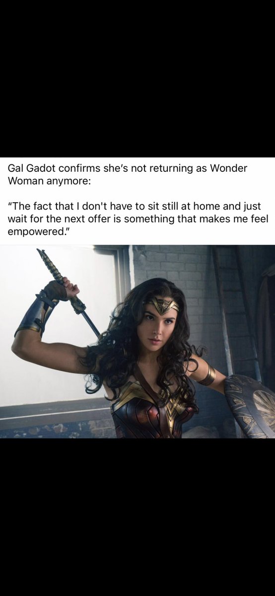 Sad news she was awesome except for Wonder Woman 1984 that was total rubbish. https://t.co/nrvBu2iqDY