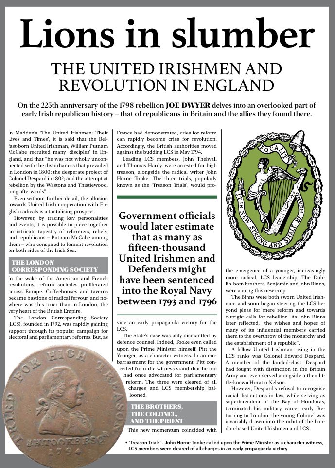 Also welcome to see a dedicated section to the Cato Street conspirators… their story is briefly covered in my latest piece in @An_Phoblacht: ‘Lions in slumber: The United Irishmen and revolution in England.’